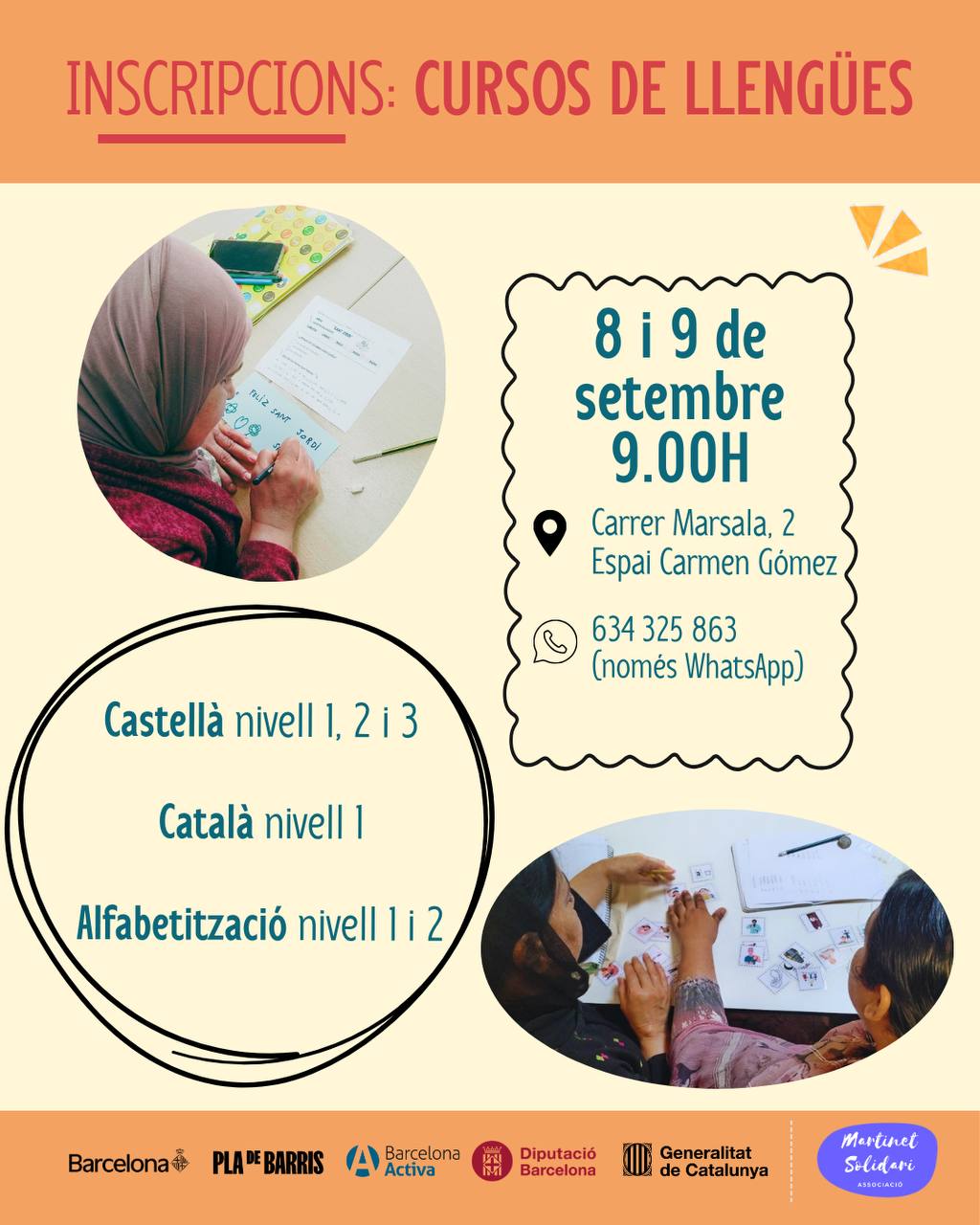 Inscripcions cursos de llengües